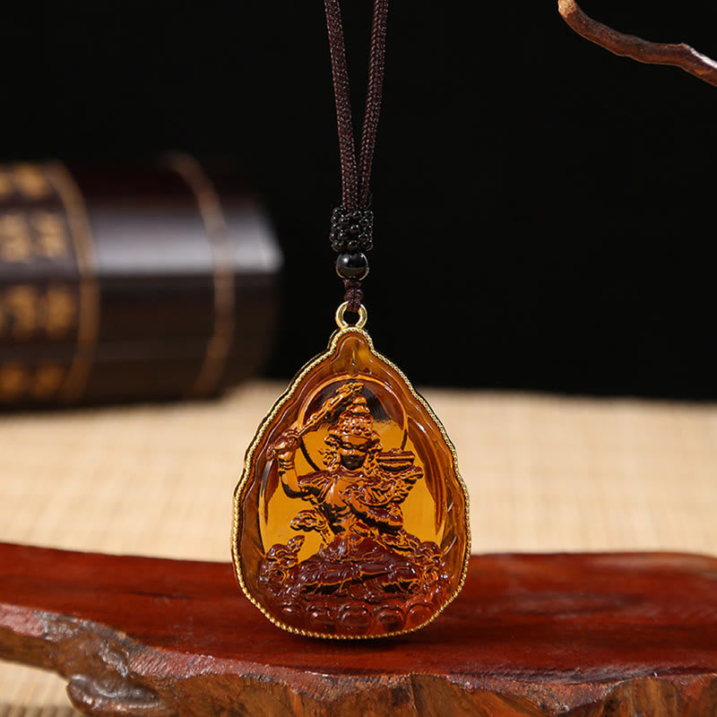 Tibetan Buddha Liuli Crystal Serenity Necklace Pendant - Image 11
