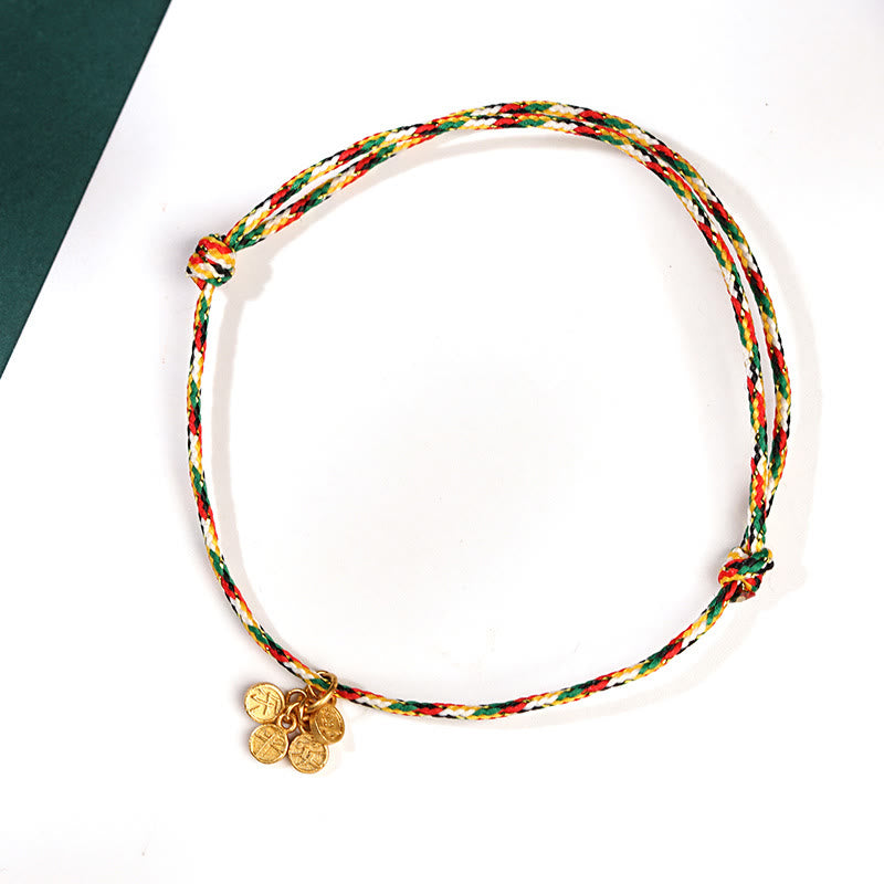 Auspicious Fu Character Peace And Joy Luck Handmade Multicolored Child Adult Bracelet - Image 12