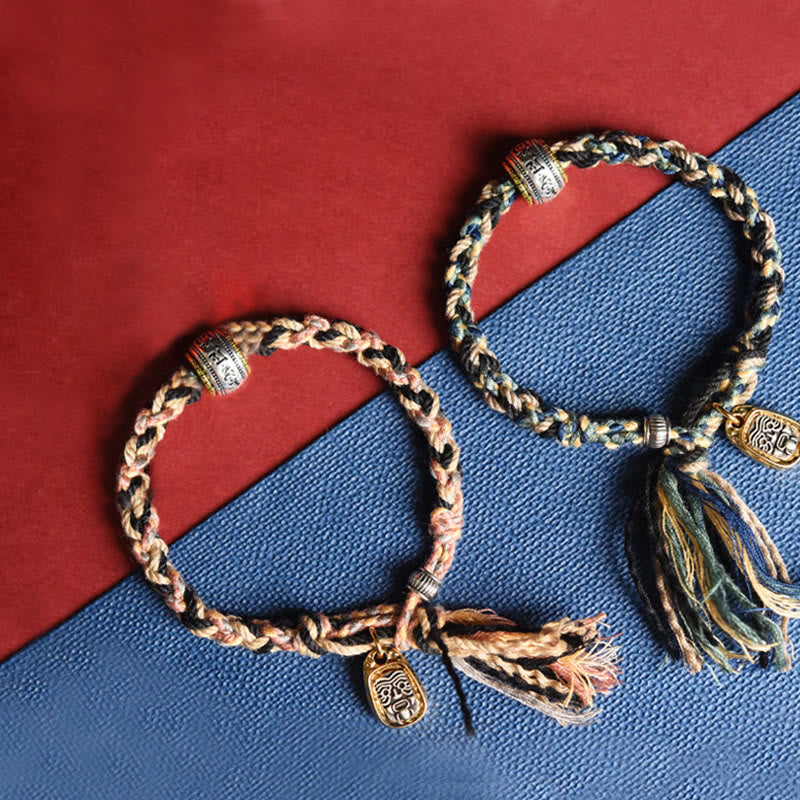 Zakiram Goddess of Wealth Om Mani Padme Hum Peace Handmade Bracelet - Image 7