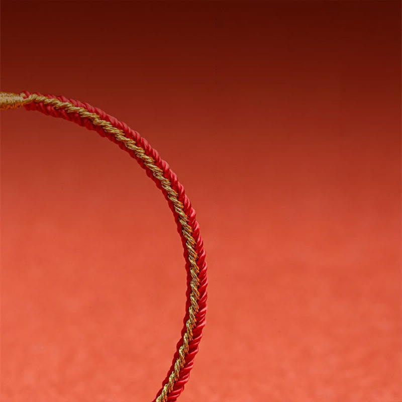 Handmade Chinese Zodiac Rabbit Rooster Rat Horse Dragon Protection Braid String Bracelet - Image 7