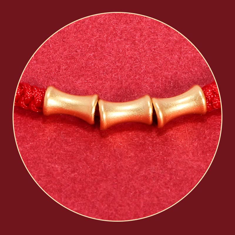 925 Sterling Silver Bamboo Design Protection Luck Braided Bracelet - Image 6