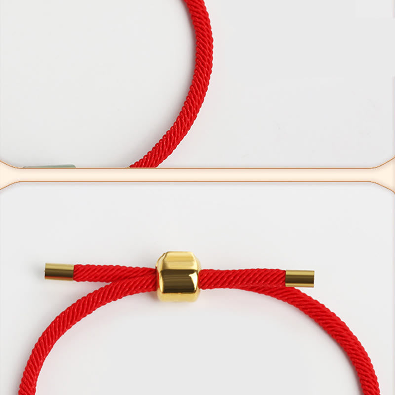 Tibet Handmade Green Aventurine Red Stone Malachite Luck Protection Braided Rope Bracelet - Image 6