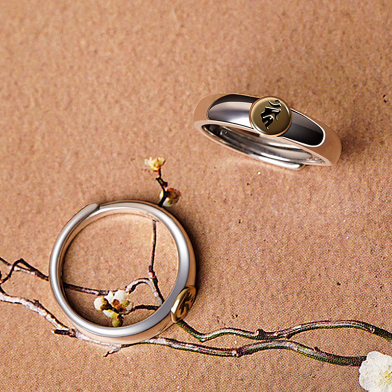 Tibetan Om Mani Padme Hum Carved Chinese Zodiac Natal Buddha Peace Ring - Image 43