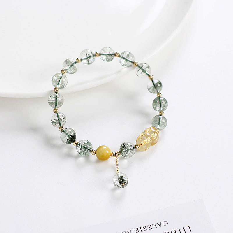 Green Phantom Citrine PiXiu Confidence Bracelet - Image 7