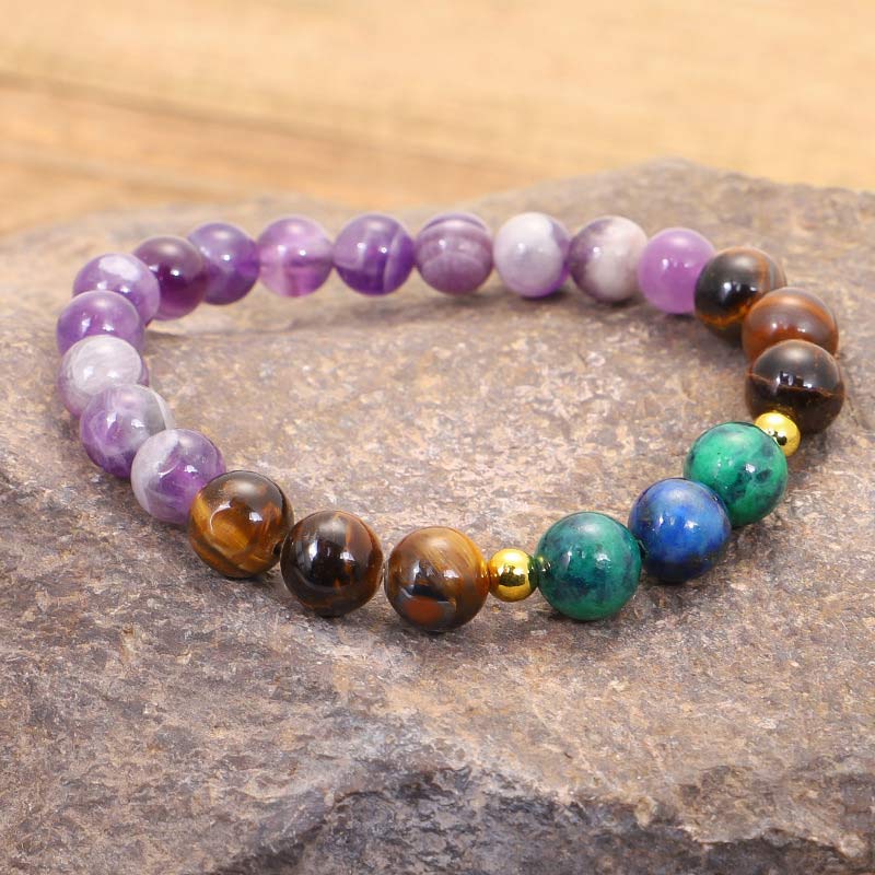 Tibetan Amethyst Purify Bracelet Mala Set - Image 11
