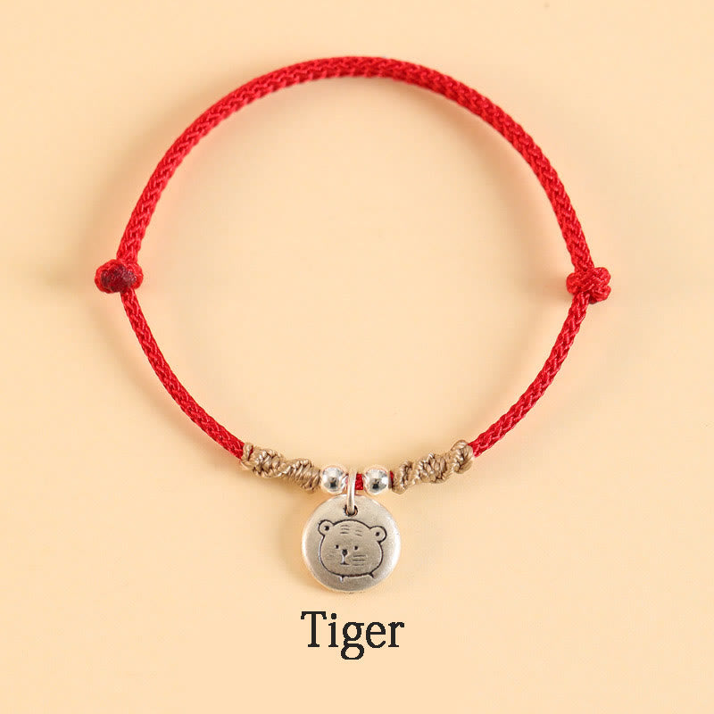 Handmade 999 Sterling Silver Year of the Dragon Cute Chinese Zodiac Luck Braided Bracelet (Extra 30% Off | USE CODE: FS30) - Image 16