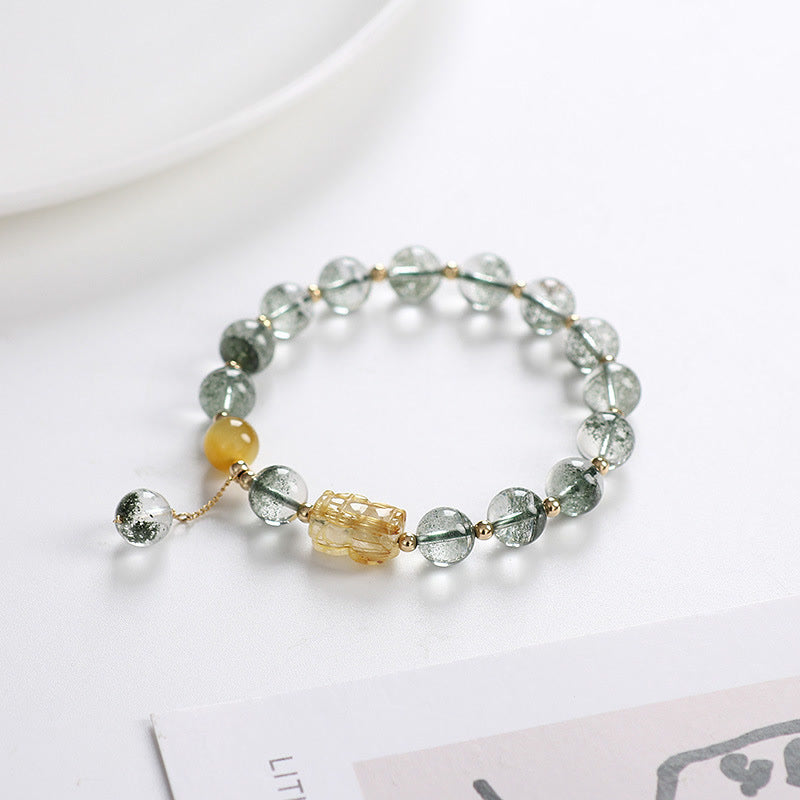 Green Phantom Citrine PiXiu Confidence Bracelet - Image 4