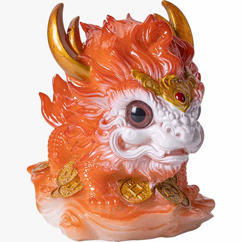 Color Changing Small Kirin Resin Tea Pet Home Figurine Decoration - Image 14