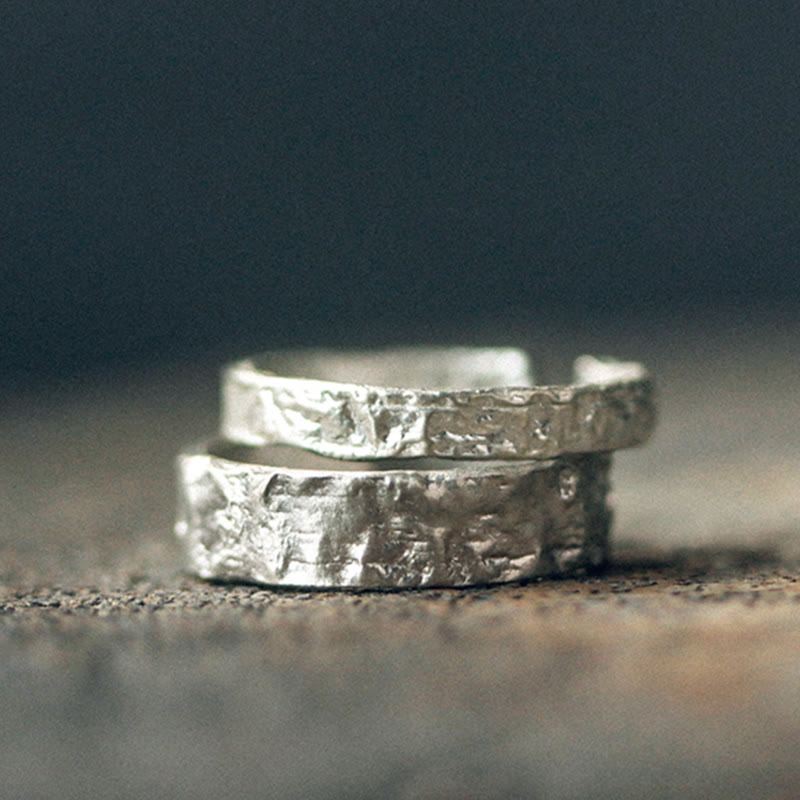 925 Sterling Silver Simple Design Blessing Couple Ring - Image 8