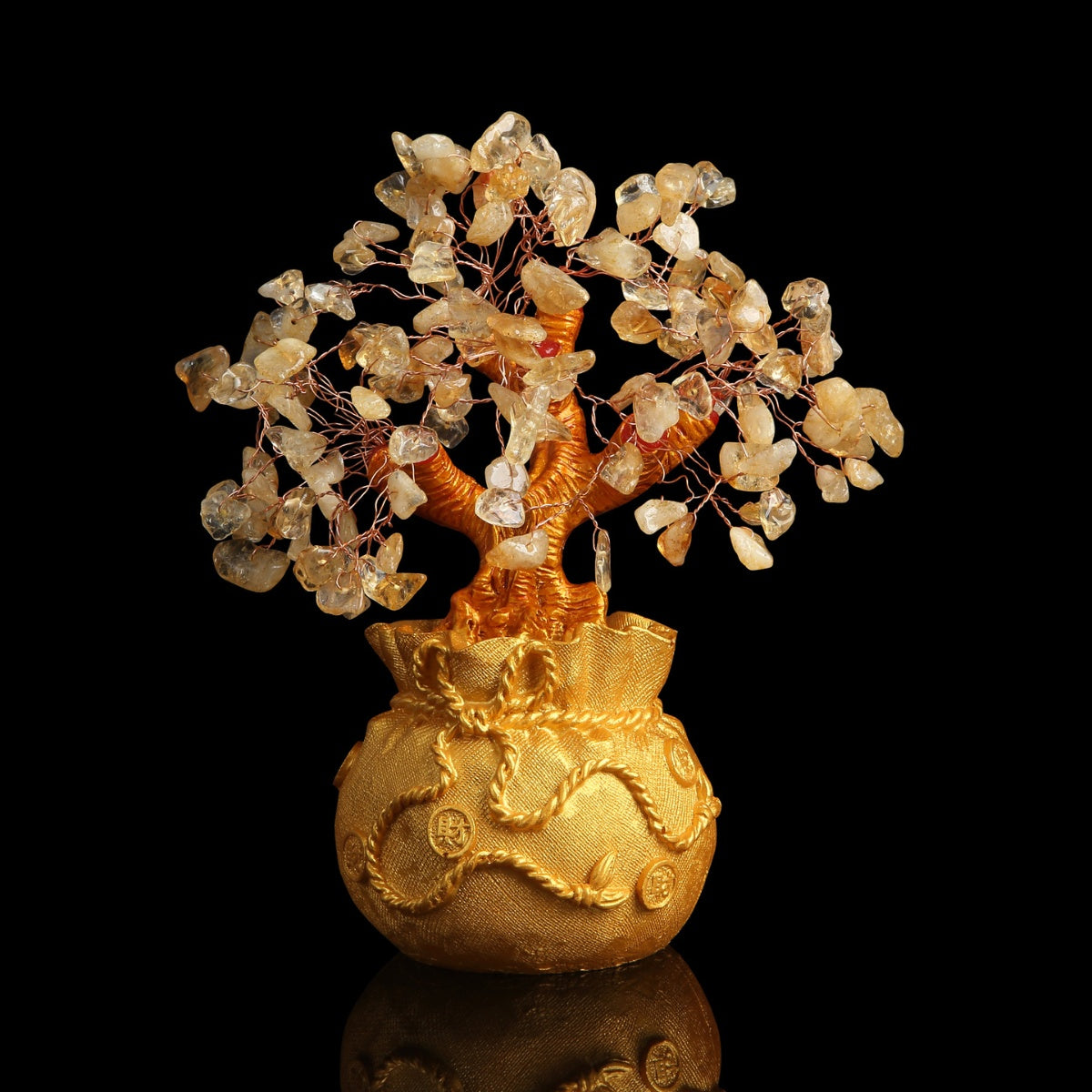 Citrine Money Tree for Prosperity -  Feng Shui Gemstone Ornament