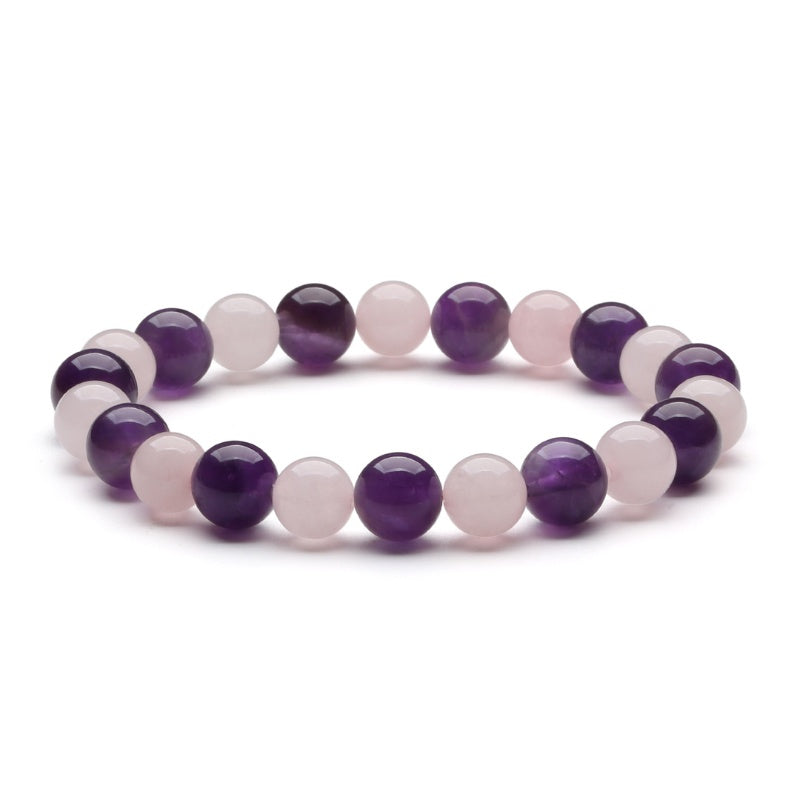 Exclusive: Gratitude Bracelet – Amethyst, Rose Quartz