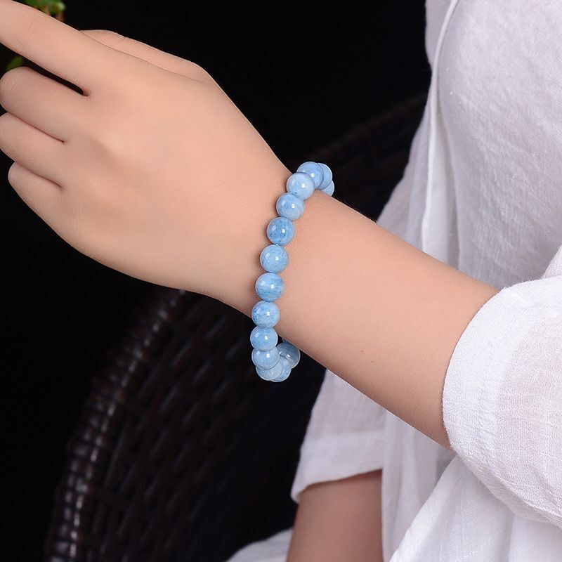 Blue Aquamarine Calming Bracelet - Grounding & Soothing - Image 6