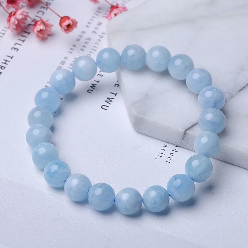 Blue Aquamarine Calming Bracelet - Grounding & Soothing - Image 5