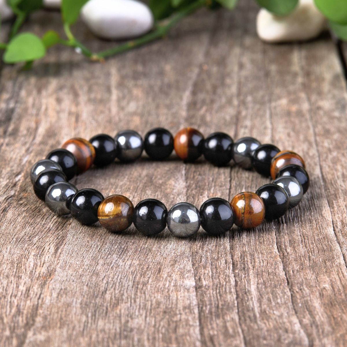 Triple Protection Bracelet - Tiger’s Eye, Obsidian, Hematite - Image 14