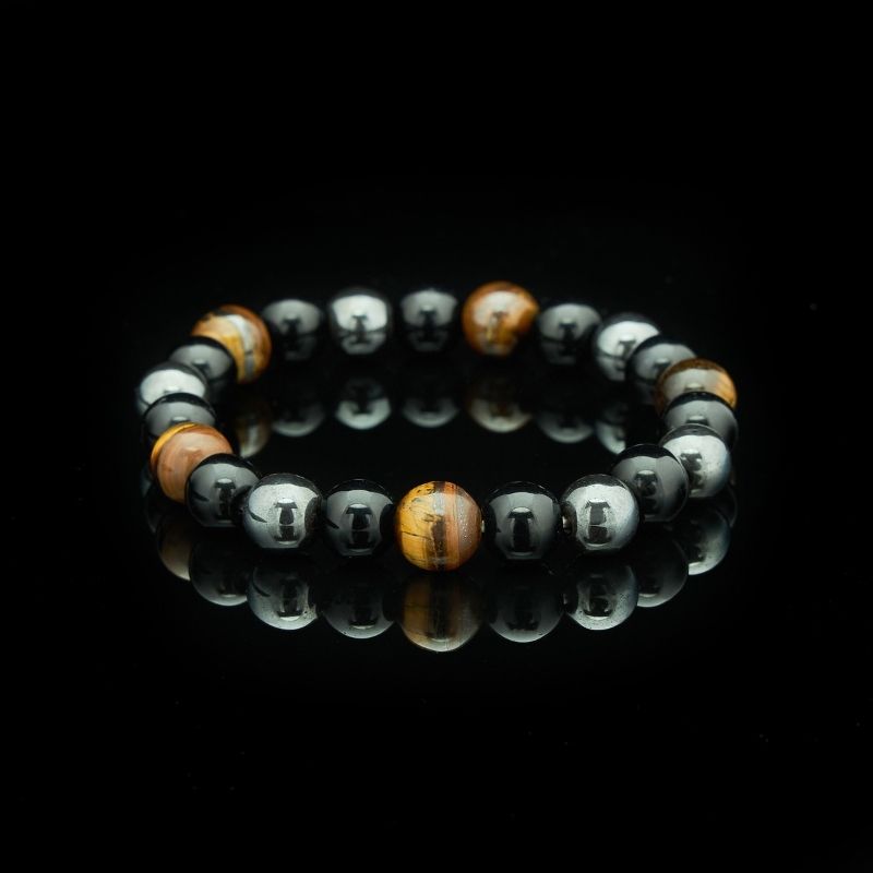Triple Protection Bracelet - Tiger’s Eye, Obsidian, Hematite - Image 12