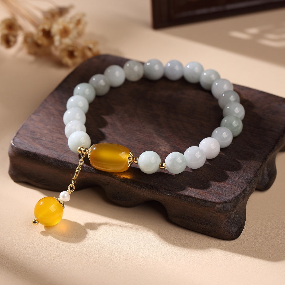 White Jade Longevity Bracelet