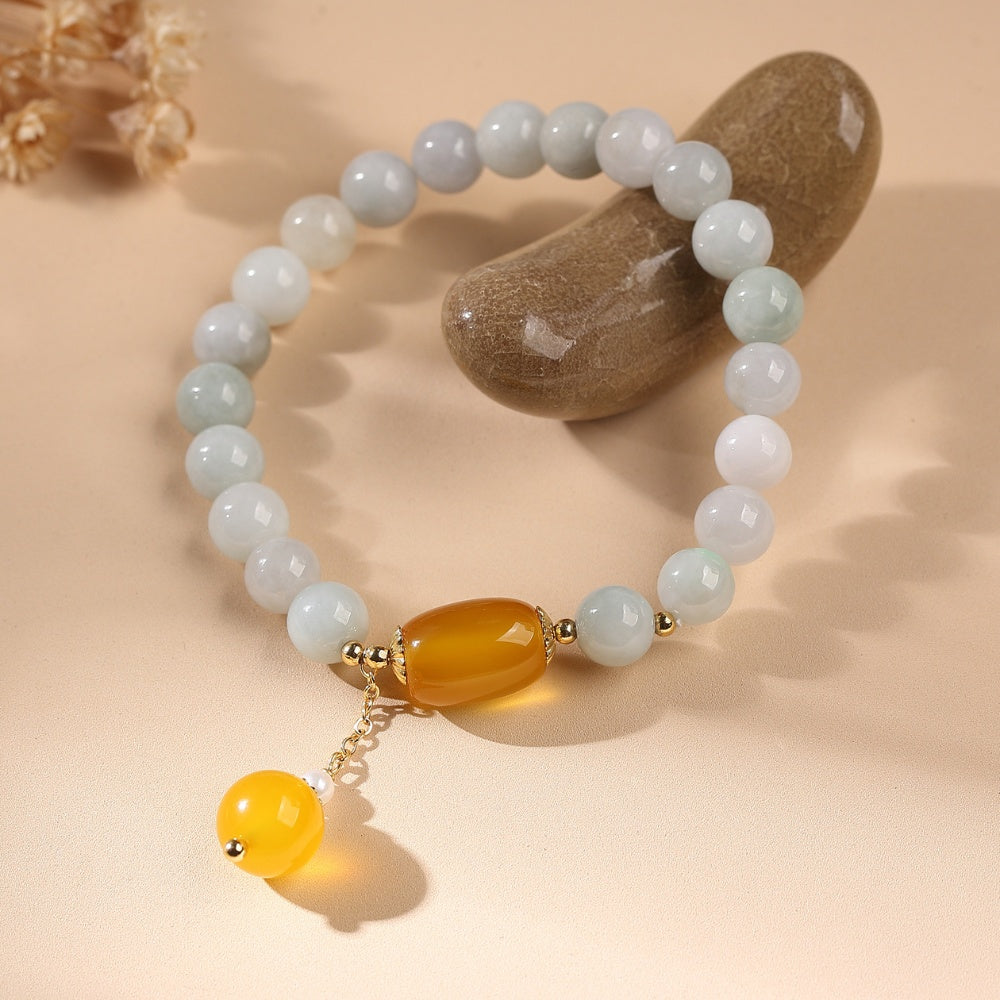 White Jade Longevity Bracelet - Image 4