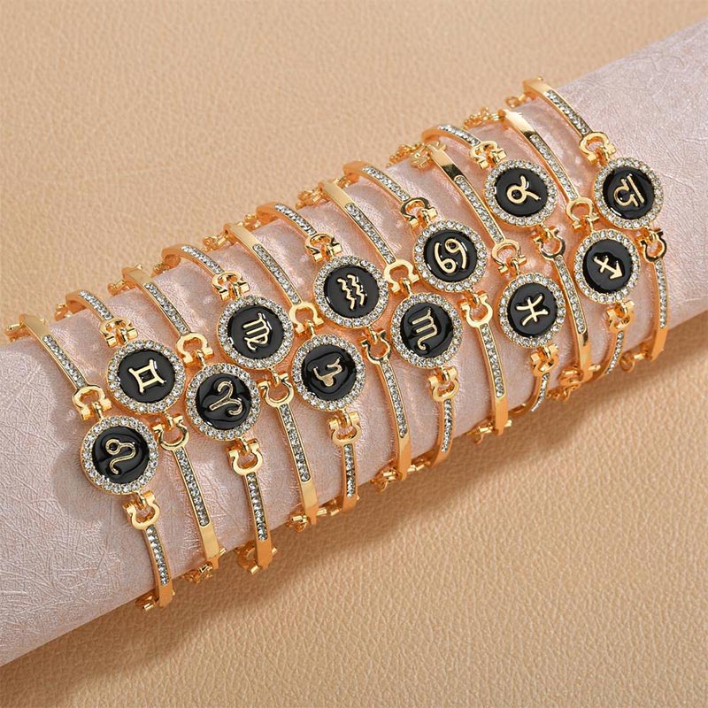 12 Constellations of the Zodiac Rhinestone Chain Adjustable Bracelet (Extra 30% Off | USE CODE: FS30) - Image 3