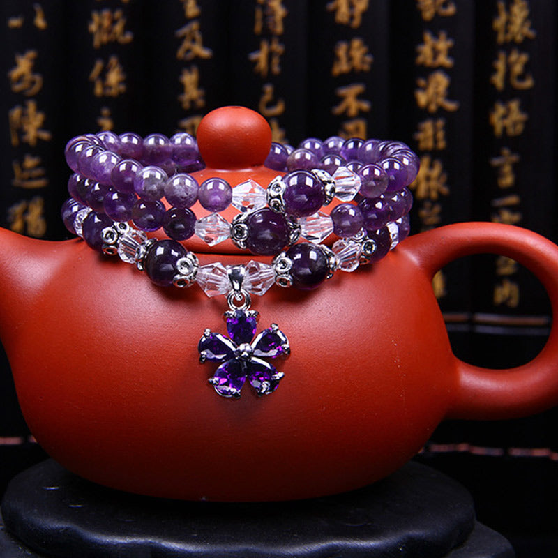 Tibetan Amethyst Blessing Bracelet - Image 4