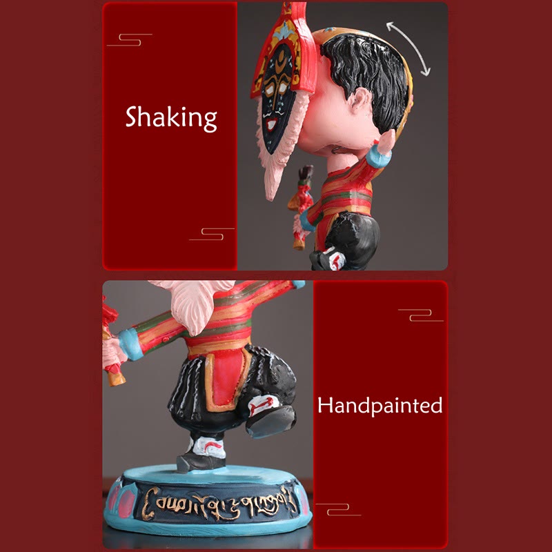 Tibetan Opera Face Mask Puppet Home Office Car Decoration Ornament - Image 12