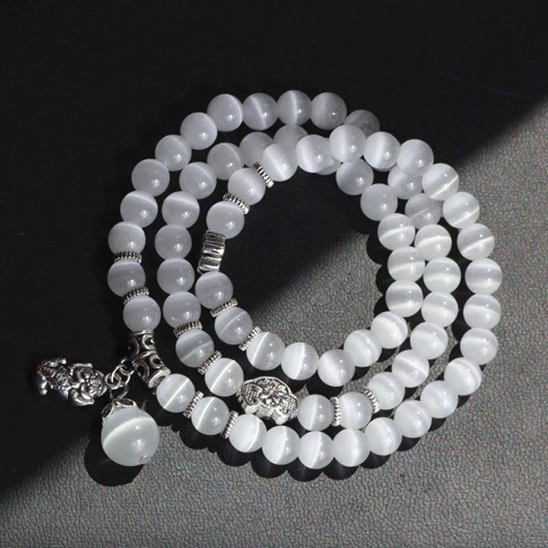 Cat Eye PiXiu Support Triple Wrap Bracelet - Image 7