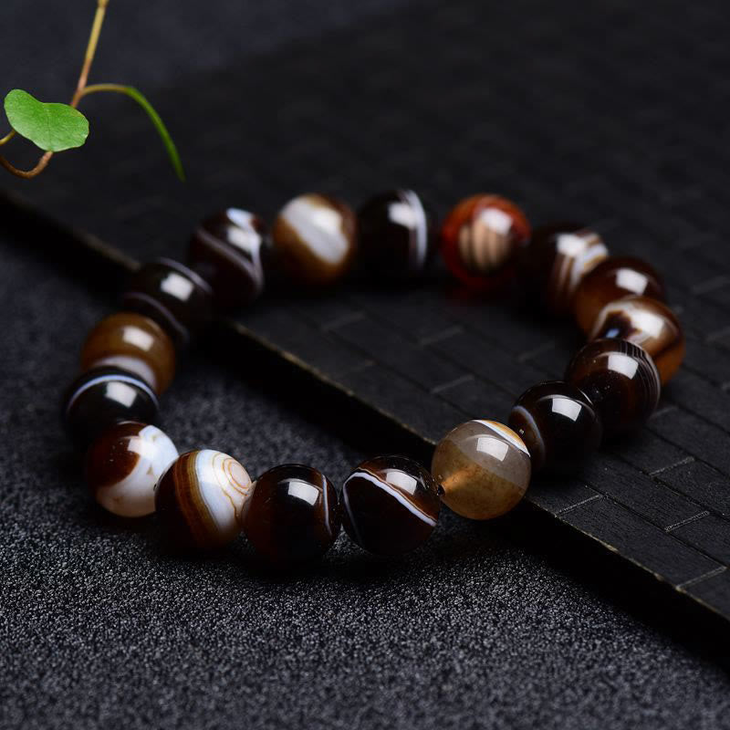 Tibetan Sardonyx Happiness Positive Bracelet - Image 3