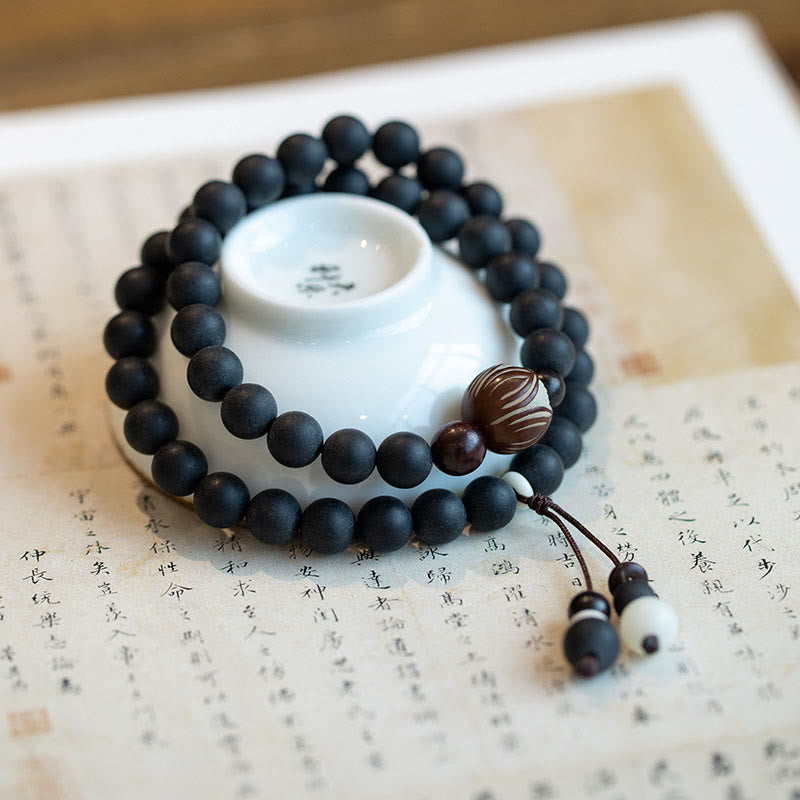 Tibetan Double Layer Cypress Bodhi Lotus Healing Bracelet