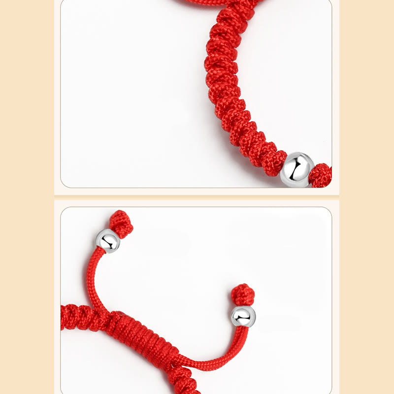 925 Sterling Silver Handmade Fu Character Lucky Money Bag Chinese Lock Charm Bell Lotus Copper Coin King Kong Knot Braided Kids Bracelet - Image 8