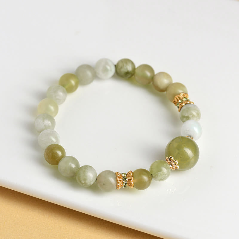 Green Grape Color Jade Abundance Bracelet - Image 8
