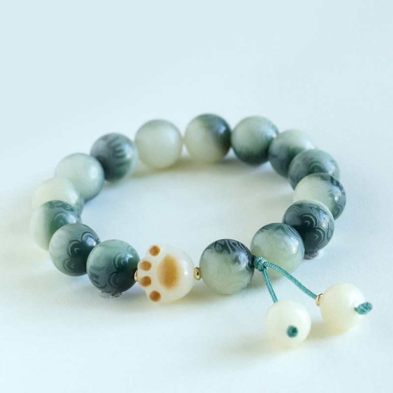 Bodhi Seed Om Mani Padme Hum Carved Harmony Bracelet - Image 15