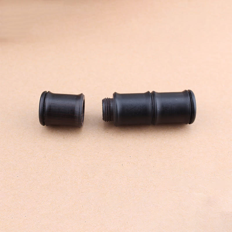 Ebony Wood Bamboo Pattern Ghau Prayer Box Peace Necklace Pendant - Image 9