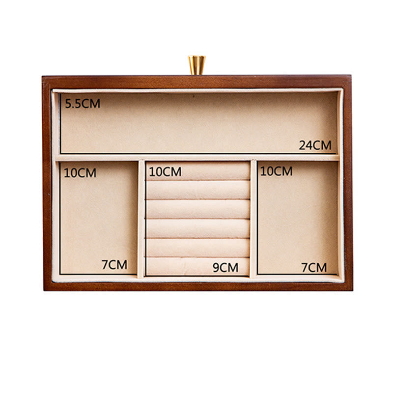 Retro Solid Wood Jewelry Box Jewelry Storage Box With Drawer - Image 18
