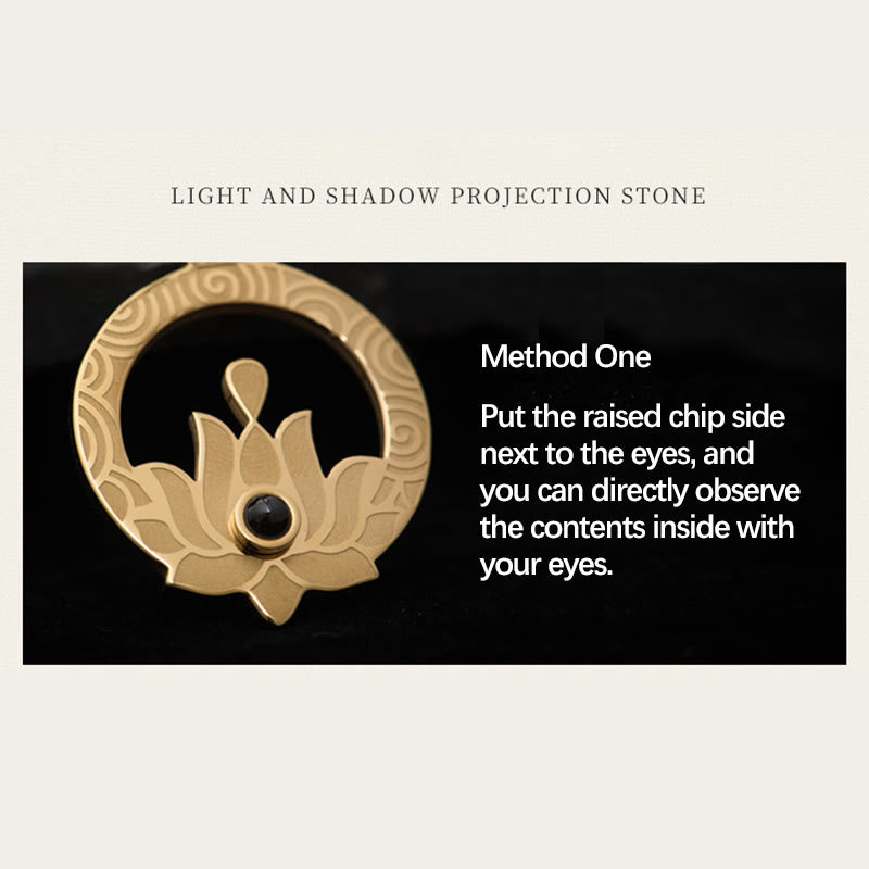 Lotus Titanium Steel Enlightenment Projection Shurangama Mantra Necklace Pendant - Image 7