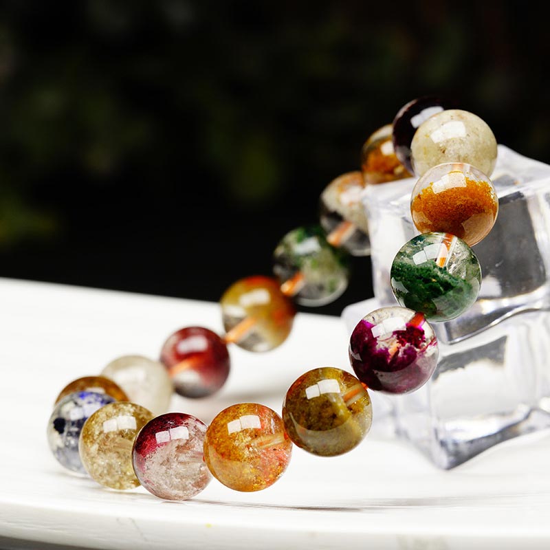 Natural Various Gemstone Crystal Love Bracelet