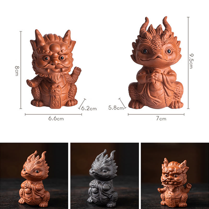 Luck Dragon Wealth Tea Pet Purple Clay Figurine Decoration - Image 20