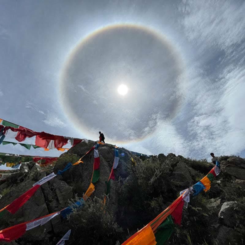 Tibetan 5 Colors Windhorse Auspicious Outdoor 25 Pcs Prayer Flag - Image 30