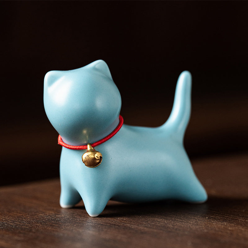Mini Small Cute Cat Tea Pet Ceramic Home Desk Figurine Decoration - Image 11
