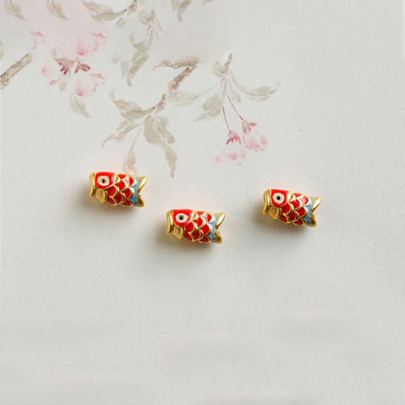 999 Gold Koi Fish Natural Garnet Protection Bracelet - Image 15