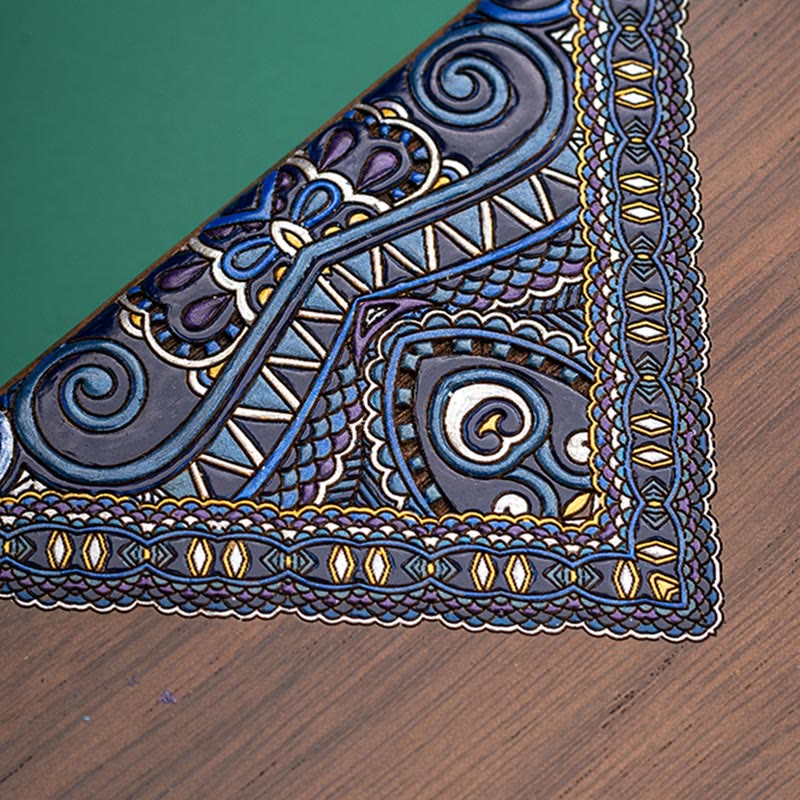 Vintage Handmade Black Walnut Wood Jewelry Storage Box With Mirror - Image 5