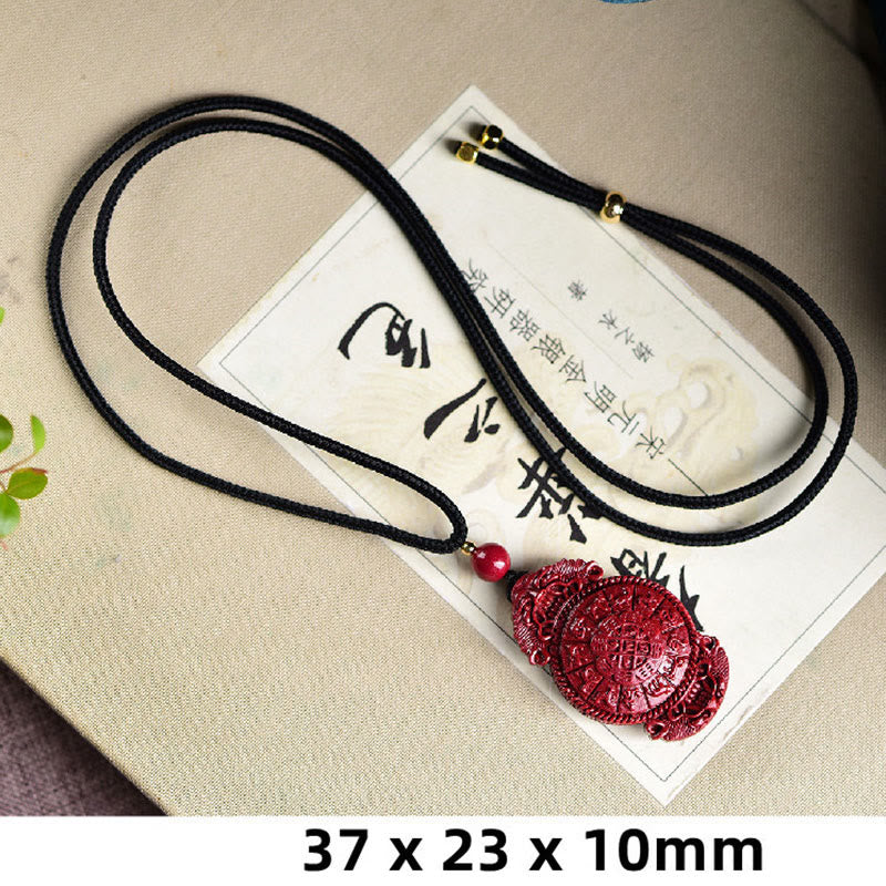 Laughing Buddha Yin Yang Chinese Zodiac Gourd Natural Cinnabar Blessing Necklace Pendant - Image 20