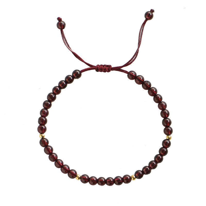 Natural Garnet Golden Beads Stability Bracelet - Image 7