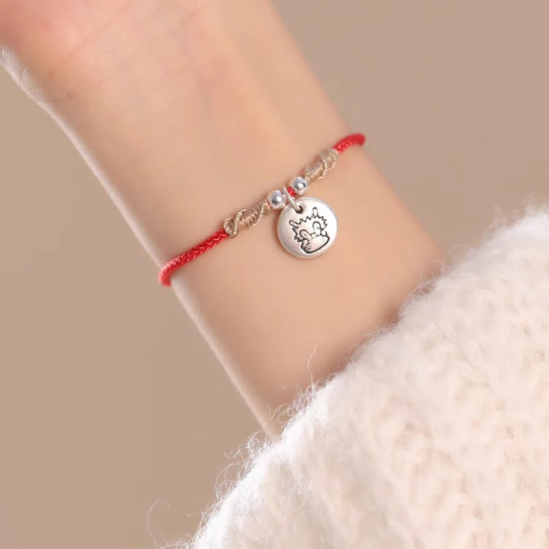 Handmade 999 Sterling Silver Year of the Dragon Cute Chinese Zodiac Luck Braided Bracelet (Extra 30% Off | USE CODE: FS30) - Image 8