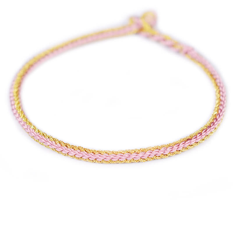 Two-Color Rope Handcrafted Eight Thread Peace Knot Bracelet - Image 10