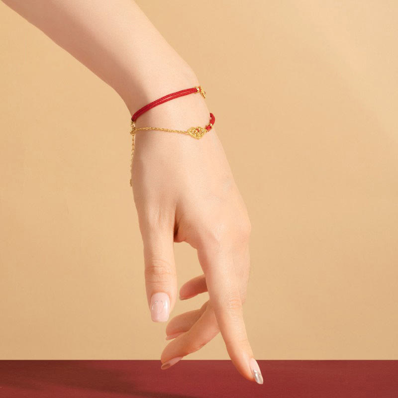 Lock of Good Wishes Luck Strength Chain Bracelet - Image 12