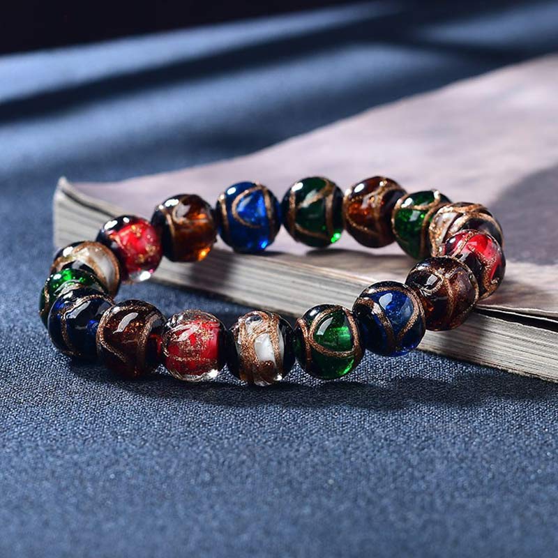 Colorful Liuli Glass Bead Luck Bracelet