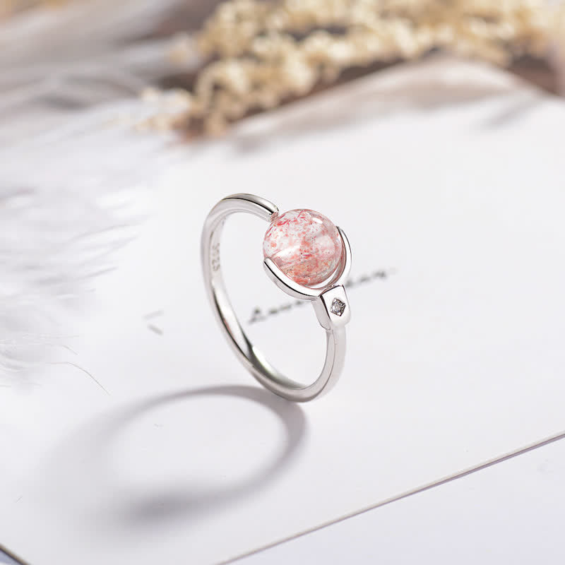 Pink Crystal Soothing Rotation Ring