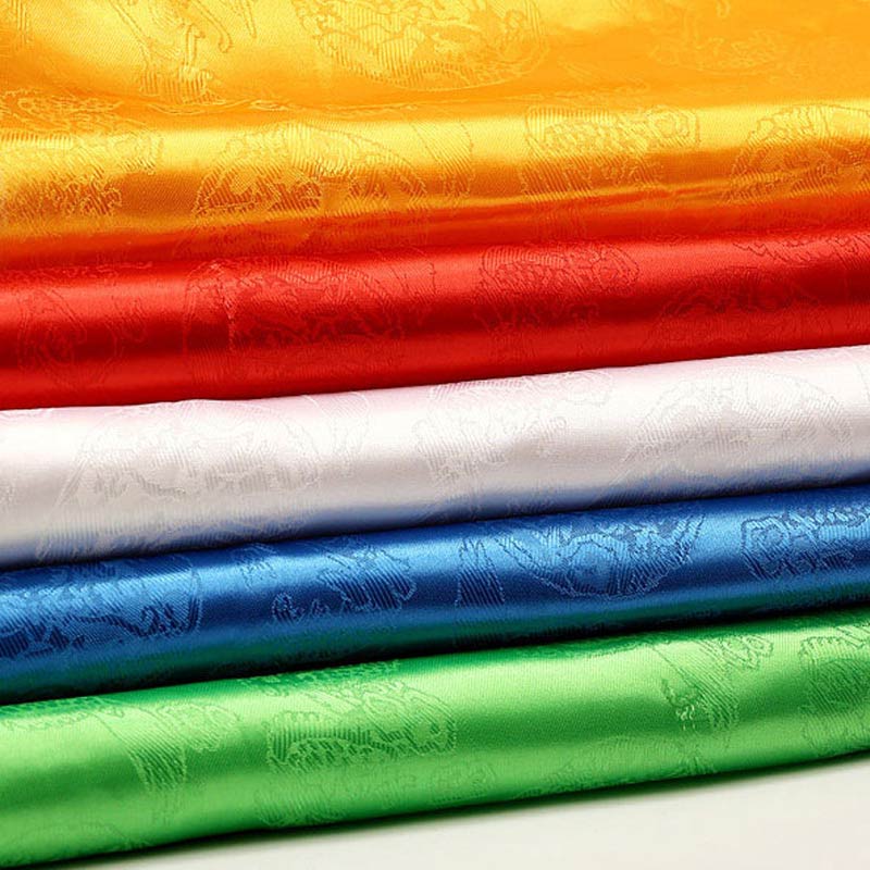 Tibetan Lucky Blessing 5 Colors Dragon Phoenix Pattern Khata Decoration - Image 13