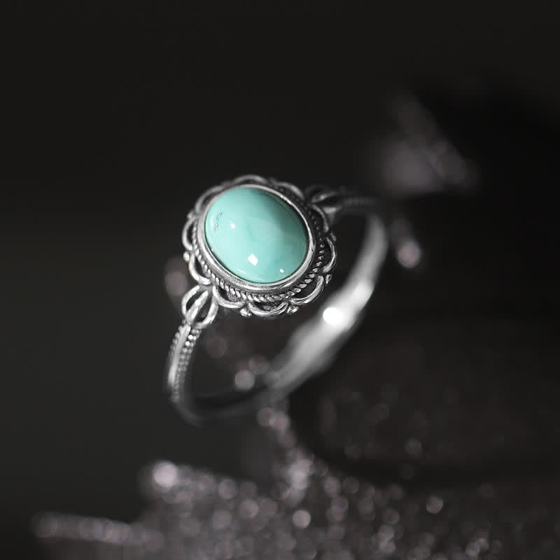 925 Sterling Silver Tibetan Turquoise Red Agate Protection Ring (Extra 30% Off | USE CODE: FS30)