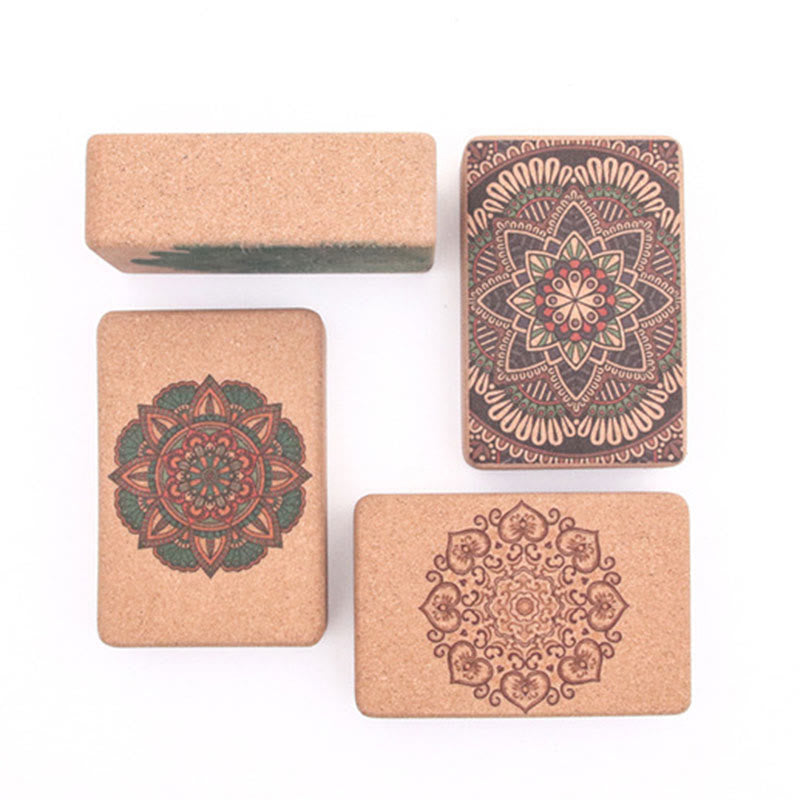 Tibetan Mandala Mindful Yoga Cork Block - Image 18