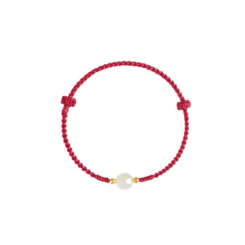 Handcrafted Round Jade Lucky Bead Prosperity Braided Bracelet - Image 18